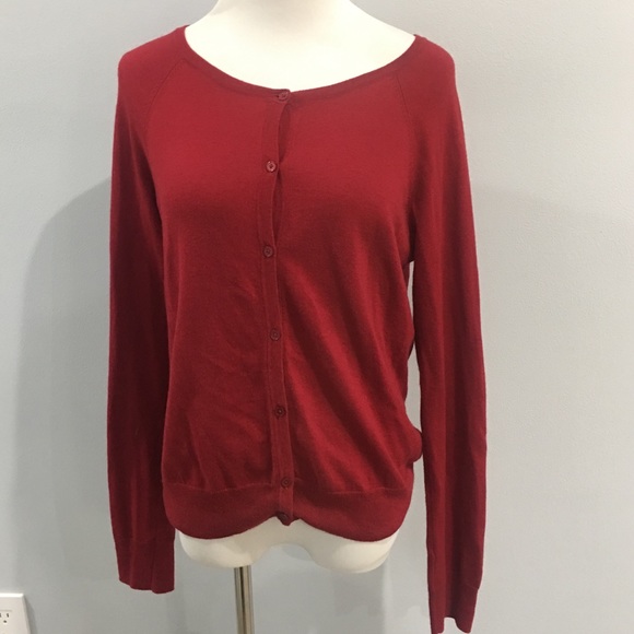 Talbots Sweaters - Talbots Cashmere Blend Red Cardigan